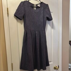LuLaRoe Amelia Dark Lavender Short Sleeve Dress